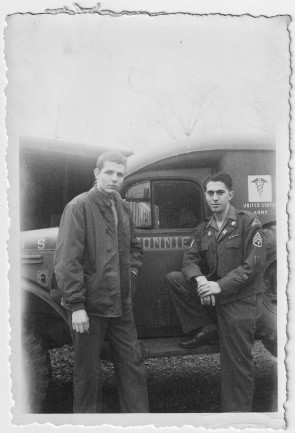 armando-decrescenzo-r-john-r.-saxe-l-wwii-gen.-george-pattons-ambulance-bonnie-xmas-mannheim-1...jpg